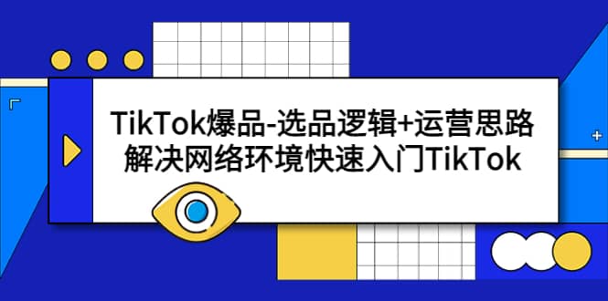 TikTok爆品-选品逻辑+运营思路:解决网络环境快速入门TikTok