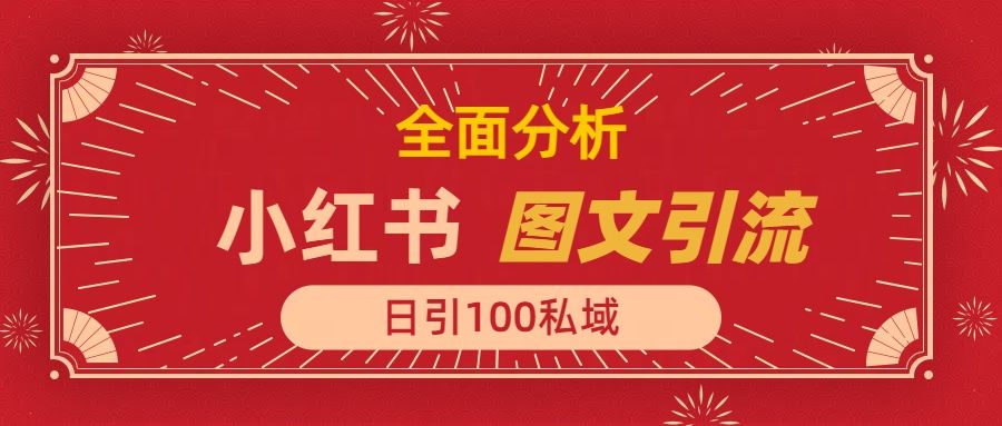 小红书图文引流,全面解析,日引100私域流量是怎样做到的