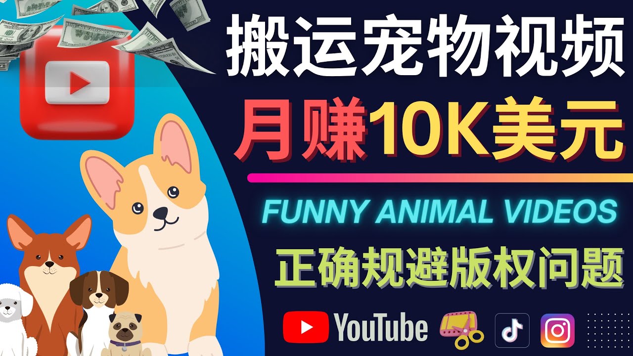 搬运TIKTOK视频到YouTube,并进行二次创作,月赚1万美元以上