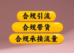 合规引流、合规并且高效地做带货、合规承接流量(揭秘)