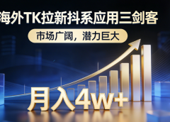 2026海外TK拉新抖系应用三剑客,市场广阔,潜力巨大,月入4w+
