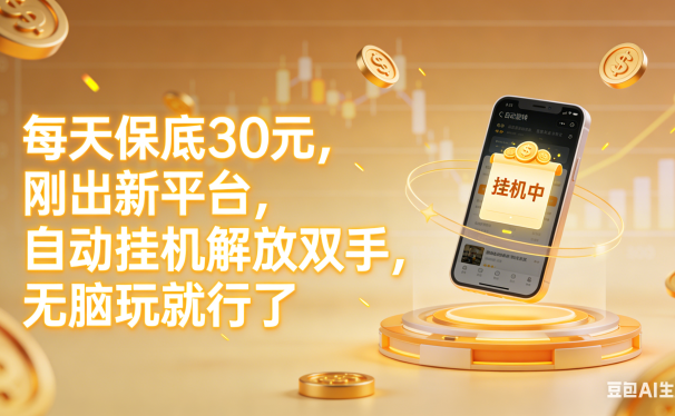 每天保底30元,刚出新平台,自动挂机解放双手,无脑玩就行了