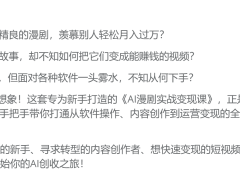 AI漫剧速成指南，单人批量打造爆款动画