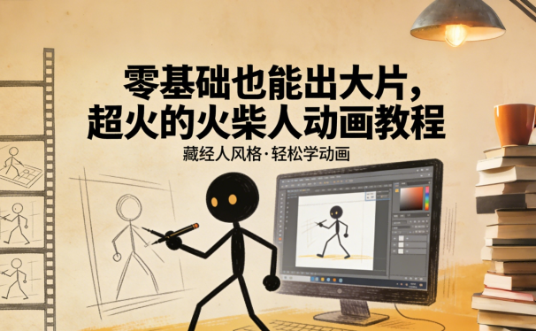 零基础也能出大片,超火的火柴人动画教程(藏经人风格)