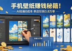 手机壁纸赚钱秘籍！AI 绘画 0 成本 单店狂销 3.8 万单