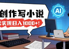 26年最新风口项目，AI工具创作写小说，轻松实现日入1000+