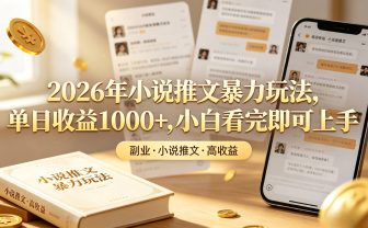 2026年小说推文暴力玩法,单日收益1000+,小白看完即可上手