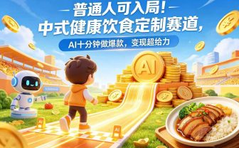 普通人可入局!中式健康饮食定制赛道,AI 十分钟做爆款,变现超给力