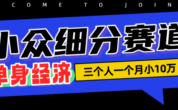 小众流量掘金,三个人一月小10W